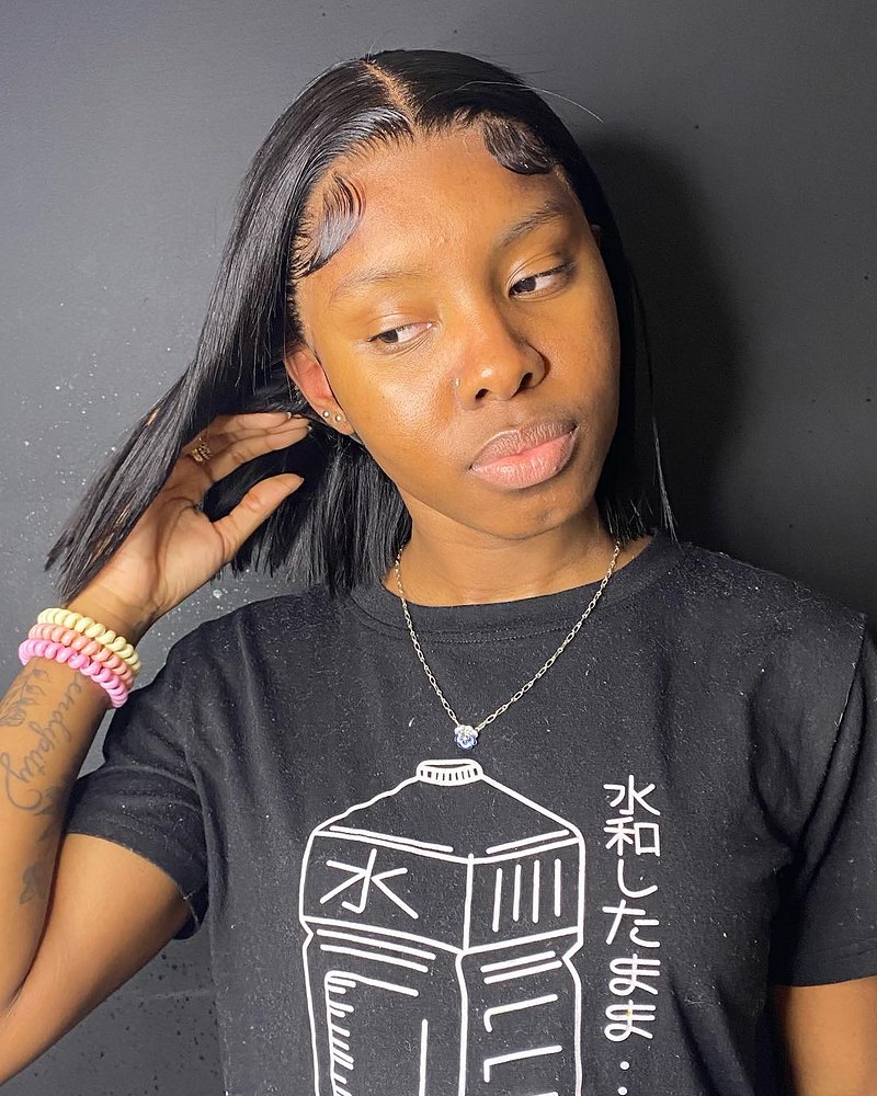 Straight lace install with laid edges